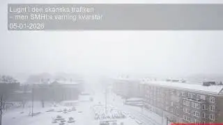 Lugnt i den sk&aring;nska trafiken &ndash; men SMHI:s varning kvarst&aring;r