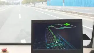Autonomous shuttle driving test with HDMap and lidar localization