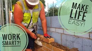 Bricklaying Vlog - Perfecting the Pick & Dip with Concrete Bricks?! 4th Lift Pair Done!