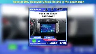 Slide Android 14  For Fiat Bravo 2007 2008 2009 2010 2011 2012 Car Radio 2 din Carplay Wireless And