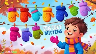 Ten Cozy Mittens 🧤 | Fun Counting Rhyme for Kids | Winter Song for Children