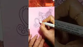 Traditional Kolka Designs #art #drawing #pen #easy #youtubeshorts #shorts