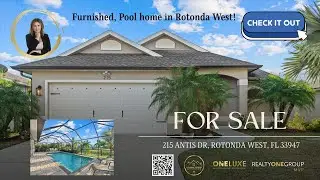 Furnished Pool Home in Southwest Florida! 215 Antis Dr Rotonda West  FL 33947- Perfect Airbnb Rental