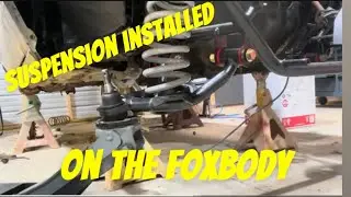 Front suspension installed on the Foxbody 