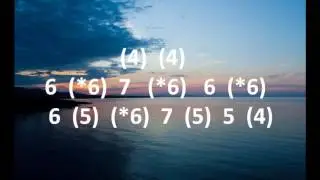 Tablatura arm&oacute;nica crom&aacute;tica, Yesterday + Pista de guitarra. Chromatic harmonica tab.