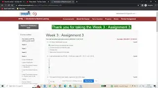 Week 3  Assignment 3 | Introduction to Machine Learning | IIT  |  NPTEL SOLUTIONS  | Deep Learning