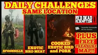 Daily Challenges SPOONBILLS EXOTIC BIRD MEAT SEASONED PORK Same Location Red Dead Online