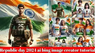 Republic day 2024 ai photo editing in one click😲viral photo editing | bing image creator tutorial