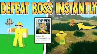 how to BEAT the WIZARD BOSS INSTANTLY!! Islands/Skyblock ROBLOX