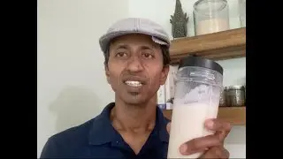 Banana  lassi (yogurt banana  drink) with lots off health benefits