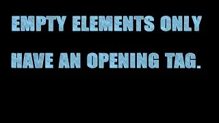 Coding for Beginners: Empty Elements
