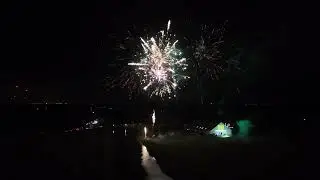 Vuurwerkshow Nieuwolda 2025 - DJI Mini 4 Pro 4K #4k #drone #viral #trending #groningen #fireworks 