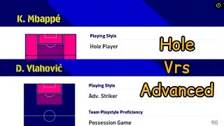 Hole Player Mbappe vrs Advanced Striker Vlahovic - Quick Counter Playstyle Comparison efootball 2023