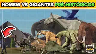 Animais Pr&eacute;-Hist&oacute;ricos Gigantes vs Humanos: Compara&ccedil;&atilde;o Incr&iacute;vel de Tamanhos!
