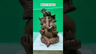 DIY Easy Ganesh Idol making at home| #Shorts #ClayArt #diy #clay #ganeshchaturthi  #viral #vinayagar