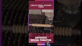 Creating Unique Spiral Designs in Woodworking #DIYWoodCrafts #LatheProjects #WoodenArt