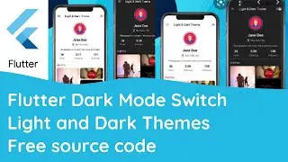 Flutter Dark Mode Switch - Light & Dark Theme  For Android , iOS & Web flutter tutorial