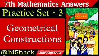 Practice set 3 class 7th maths | Chapter 1 Geometrical Constructions| std 7| Maharashtra State Board