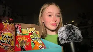 ASMR trying snacks from thailand 🇹🇭 | eating sounds mukbang