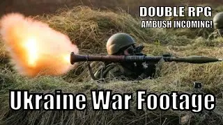 🔴 Ukraine War Footage 2022 - Ukrainian forces ambush Russian military