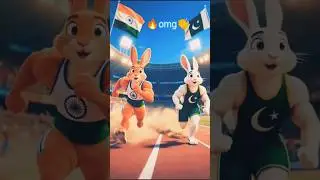 🔥omg👏🇮🇳. India va Pakistan rabbit race !! #ytshorts  #comedy