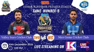 Game Number 6 | Sultan Warriors Baramulla VS Nice Gems CC | Big Jammu Kashmir Premier League |