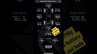 How heavy is a 4x4 Traxxas Slash VXL? #rccars corner weight scale test with battery and body