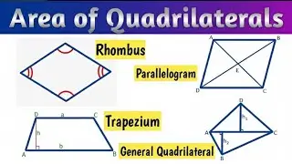 Area of Trapezium, Parallelogram and Rhombus Class 7 & 8 Maths |Class 7 Maths Mensuration