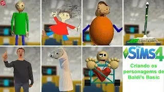 TS4 Criando Sims#20 Criando os Personagems de Baldi's Basic no The sims 4! (Mais Download)