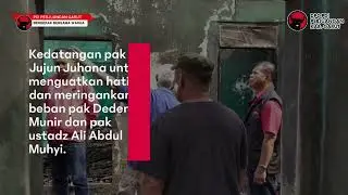 Memo Hermawan bantu guru ngaji 1 kobong dan rumah terbakar di Sindangsuka Cibatu