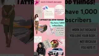 I Made A Vision Board To Manifest My 2025 Goals! #goals #visionboard #planyourdreams #goalsetting