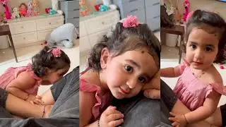 Shilpa Shetty's daughter Shamisha Shetty kissing Mumma Shilpa's Leg on her Birthday with Raj Kundra