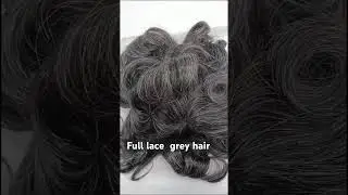 Full lace grey hair patch