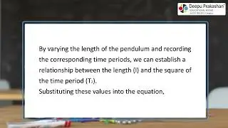 Chapter-3 Topic-9 Determination of Acceleration Due to Gravity by Simple Pendulum