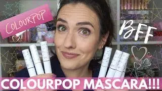 NEW ColourPop BFF Mascara | Trying On ALL 7 Colors!!