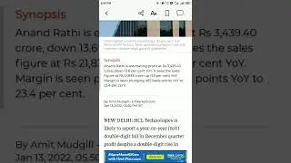 Hcl Tech Big Breaking News Profit Down 20% Estimate, Shareholders Hcl Share Price #Shorts
