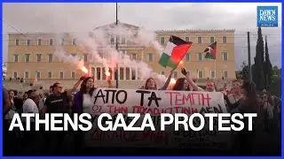 Thousands Rally in Athens Against Israel&rsquo;s Interception of Gaza Aid Flotilla | Dawn News English