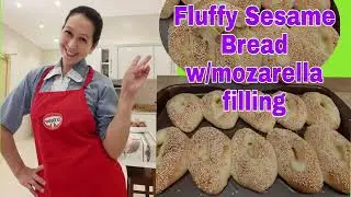 Fluffy|Sesame Bread w/mozarella filling💥💥
