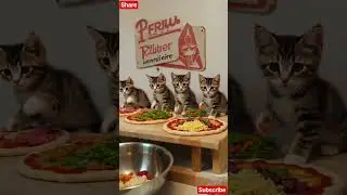 Pizza Party with Playful Paws! #PizzaCats #CookingWithCats #CuteCatVideo #FoodiePets #KittenChef