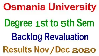 OU Degree 1st to 5th Sem Revaluations Results 2020 | OU Degree Results 2021 | Nabadi