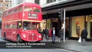 Heritage Route 9-Routemasters in High Street Kennsington and Albert Hall