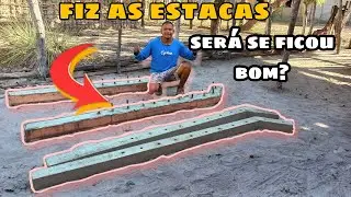 fazendo estacas de cimento