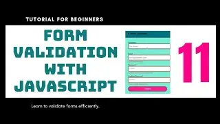 Form Validation with JavaScript (11)