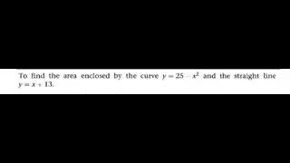 Area enclosed between the curve and intersecting line K.A stroud textbook