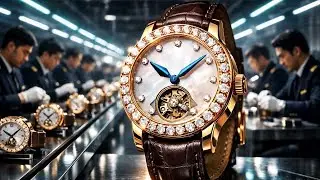 Inside a Luxury Rose Cut Diamond Watch Factory: 48 Gems to 18K Gold Cases (Full Process)