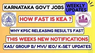 KARNATAKA GOVERNMENT JOBS UPDATES- KAS/ GROUP B/ MVI/ IEO/ K SET