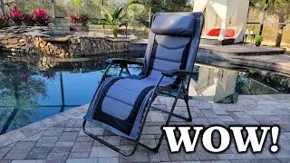 EVER ADVANCED Zero Gravity Lounge Chair with Padded Seat and Back,Oversize Recliner