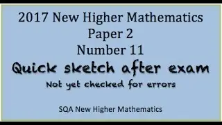 2017 SQA New Higher Mathematics Paper 2: No. 11