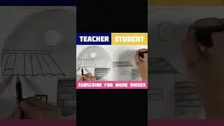 Teacher VS Student drawing challenge ! #shorts #art #drawing #teachervsstudent