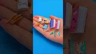 Back to School &ndash; Mini Style! 🎒🖊️ Tiny DIY Supplies You'll LOVE! #mini #diy #craft #shorts